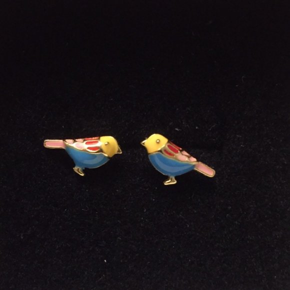 Anthro Cute Bird Stud Earrings - Picture 6 of 6